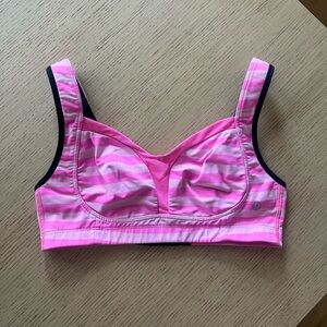 lululemon athletica Pink Striped Sports Bra
